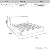 Ralph King Bed Frame Fabric Upholstery in KD slat V43-BED-RALP-K