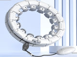 White 24 Sections Adjustable Smart Hula Hoop with Weighted Ball - Never-Fall Fitness Ring with V888-ELOSUNG33880