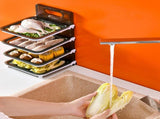 Wall Mounted Food Sorting Tray 4 Layers Storage Tray Collapsible Side Dish Stacking Storage for V1294-YM0626-3118220317513