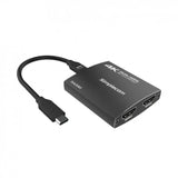 Simplecom DA330 USB-C to Dual HDMI MST Adapter 4K60Hz with PD and Audio Out V1202-V2-CBSI-DA330