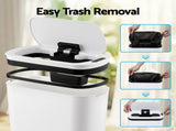 Devanti Automatic Trash Bin with Lid 25L Motion Sensor Kitchen Bin Touchless Garbage Can Plastic SB-F-25L-WH