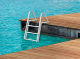 Dock Ladder, Removable 3 Steps, 159 kg Load Capacity, Aluminum Alloy Pontoon Boat Ladder with 101.6 V952-MTXTCXSJFHXJDFX4BV0