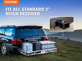 49.4 x 22.4 x 7.1 in Hitch Cargo Carrier, 500lb Capacity Trailer Hitch Mount Aluminum Cargo Basket, V952-CHXLK47206500F92QV0