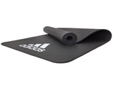 Adidas Fitness Mat 7mm Exercise Training Floor Gym Yoga Judo Pilates - Grey V563-ADMT-11014GR