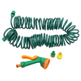 Self-Coiling Garden Hose for Lawn Watering and Car Washing, Flexible Green Hose for Outdoor Use V1369-AZ3-W-14220