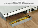 THERMOMATE Commercial Electric Griddle TH-G04, 2400W 55x35cm Half Ribbed Surface V219-FODCAPTHMAG04