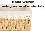 Wicker Baskets for Organizing,Natural Paper Rope Large Medium Small Storage Basket Set,Hand Woven V1192-AZ-W-25054
