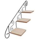 1Pc Black Wall Flower Stand Iron Rack for Home Plant Storage V1370-AZ4-17036