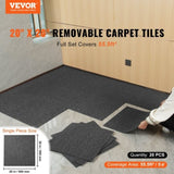 VEVOR Carpet Tiles Reusable, 20"x 20" Carpet Squares With Padding Attached, Soft Padded Carpet V952-KCXFKDT2020YI2QM3V0