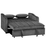 Sarantino Fenton Velvet 2-Seater Sofa Bed - Dark Grey SOFA-7007-VEL-DGY