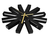 Living Room Clock Stainless Steel Silent Movement Creativity Wall Clock Modern DecorBlack V1294-YM0523-3115210218411