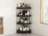 Corner Caddy, 4 Tier Rustproof Floor Standing Organizer, Plastic Metal Splicing Floor V1192-AZ-W-29389