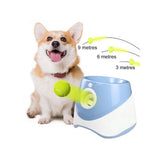 Automatic Dog Ball Launcher with 3 Distance Settings, Includes 3 Mini Tennis Balls, Interactive V1192-AZ-W-24989