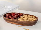 Walnut Wood Bowl, Wooden Salad Bowl for Fruit, Snacks and Appetizers, Serving Dish for Home Decor, V1107-122-77152-WAL-3PACK