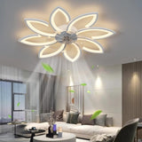 Modern Ceiling Light Fan, Low Profile, 6 Wind Speed, 3 Color V178-38617