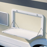 Weisshorn Caravan Table 800 x 450mm Folding Lockable White CARAVAN-TABLE-80X45-WH