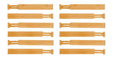 12 Pack Bamboo Adjustable Kitchen Drawer Dividers V178-36046