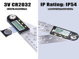 Digital Angle Ruler 20inches/500mm Stainless Steel Digital Angle Finder and Protractor Large Gauge V1369-AZ3-W-07111