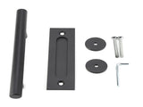 Black Heavy Duty Carbon Steel Sliding Barn Door Closet Pull Handle Wooden Gate Hardware V1294-YM0727-JY09920