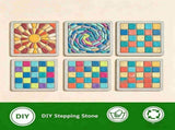 3Pcs Square Stepping Stone Mold Set, Reusable Stepping Sone Molds for Concrete, 3 Sizes Plastic V1192-AZ-W-17451