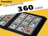 Binder, Holds 360 ,9 Pocket Top Loader Binders with Sleeves for 3" x 4" Toploader Hard Cases, 20 V1370-AZ4-15163