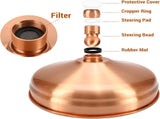 8-Inch Rainfall Shower Head, High-Pressure Antique Copper Showerhead with 360&deg Adjustable Ball Joint V1107-CS-LYDHS