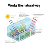 Green Fingers Mini Greenhouse PE Cover Green House Roll-Up Zippered Door 1.0x0.8x1.5M GH-MINI-F-100X80-TP