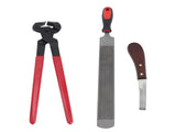 Hoof Repair Tool Kit Steel Double Sided File Hoof Trimmer Tool Kit for Horses Cattle Sheep Donkeys V1294-YM0703-3111230117711