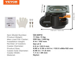 Leveling Casters, Set of 4, 1000 kg Total Load Capacity, 63.5 mm, Heavy Duty with Upgraded Handle V952-DJJLBSDJPBS4EN0Q3V0