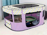 Foldable Pet Playpen for Cats and Small Dogs, Portable Puppy Exercise Cage, Indoor Pet Enclosure V1341-ZY-2A7CVKYU-2XL-GREEN