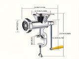 Stainless Steel Manual Meat Grinder With Tabletop Clamp - Heavy Duty Sausage Maker & Vegetable V1189-WXFWAL-20260319-00289