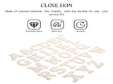 HOOWIFFY White Letter Iron-On Patches with Embellishments for Clothing Decoration, 26 Pieces V1189-WXFWAL-20260326-02591