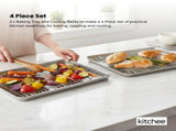 Kitchee 40.5x30.5cm Oven Baking Tray Cooling Rack 4 Piece Stainless Steel Set V238-SUPDZ-42208860667984