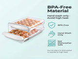 Holder for Fridge, 2-Tier Stackable 40s Organizer Drawer for Refrigerator, Space-Saving V1258-DP02-WO-957