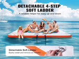 Inflatable Floating Dock, 10 x 10FT Inflatable Dock Platform, Non-Slip Water Floating Dock Mat with V952-CQFT10X6FTBJGZ8S7V0