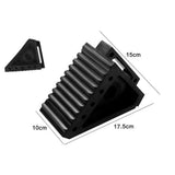 1Pc Heavy Duty Black Rubber Wheel Chock with Non Slip Bottom for Vehicle V1192-AZ-W-27192
