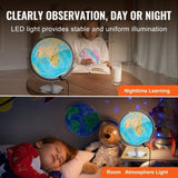 VEVOR Educational Globe for Kids, 254 mm, Interactive AR World Globe with AR Golden Globe APP LED V952-DQYHDLAPP10YFSL76V9