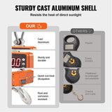 VEVOR Digital Crane Scale, 2200 lbs/1000 kg, Industrial Heavy Duty Hanging Scale with Remote V952-ZXDCZX200GYZ5IWZ1V9