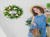 Easter Carrot Wreath Daisy Eucalyptus Wreath Indoor Outdoor Happy Easter Hanging Ornaments Home V1294-YM0523-10337126