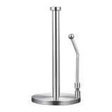 Paper Towel Holder, Paper Towel Dispenser Standing Weighted Base Non Slip, Spring Arm for Easy Tear, V1192-AZ-W-15750