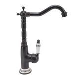 Antique Faucet Retro Style Porcelain Valve Long Spout Sturdy Brass Rotatable Antique Mixer Tap for V1294-YM0626-3112220096511