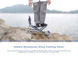 Fishing Chair With Aluminum Alloy For All-Terrains Portable Multifunctional Folding Adjustable V213-FCAA01-SLV01