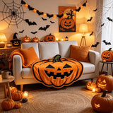 Halloween Pumpkin-Shaped Flannel Throw Blanket, Soft & Warm, Must-Have Creative Home Decor! V1232-NGGT-002