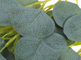 Dark Green Faux Eucalyptus Leaves Garland, 2 Pieces Plastic Table Decor for Home, Office, Wedding, V1366-AZ2-W-19527