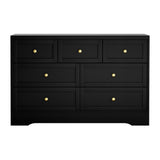 Artiss 7 Chest of Drawers Dresser Table Black FUR-U-CDR-03-BK-AB