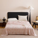 Bamboo Fibre Cooling Blanket Pink Bamboo Pattern 150x200cm for Summer Bed and Air Conditioned Rooms V888-ELOSUNG54970-1