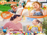 12 Pack 144Pcs Mini Paint Set with Brushes for Kids Adults Craft Paint, 12 Colors Washable V1369-AZ3-W-08403