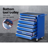 Giantz 17 Drawer Tool Box Cabinet Chest Trolley Toolbox Garage Storage Box Blue TB-17DR-107-BL