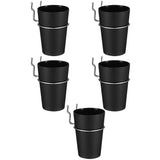 Black Peg Board Accessories Set of 5, PP Material for Office and Home Organization Solutions V1192-AZ-W-27794
