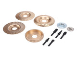 4PCS Angle Grinder Wood Carving Disc Set Carbon Steel Grinding Wheel Shaping Disc with 5 Rotating V1294-YM0901-3114240101011